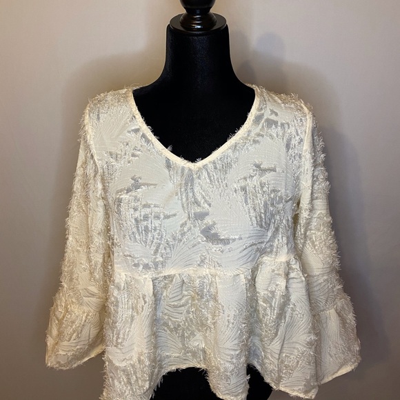 FINAL MARK-DOWN Cream High Low Top - Picture 6 of 6